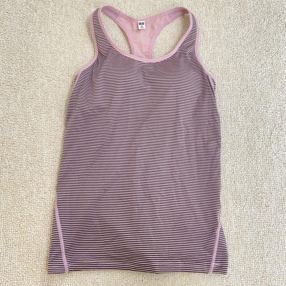 Uniqlo Pink/Purple Striped Tank Top - Picture 1 of 2